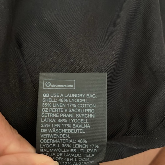 & Other Stories High Rise Cut Out Waist Hip Linen Wide Leg Trouser Pants size 4 - Picture 9 of 9